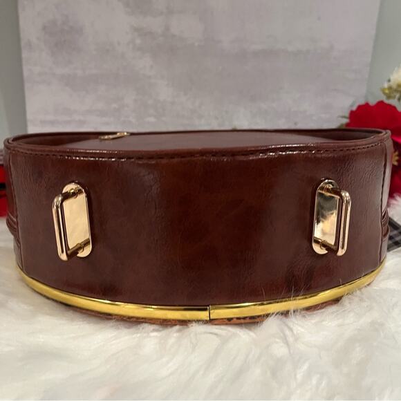 NEW Steampunk Clock Wearable Art Bronze Brown Shoulder Bag or Home Decor NWT - Picture 10 of 14